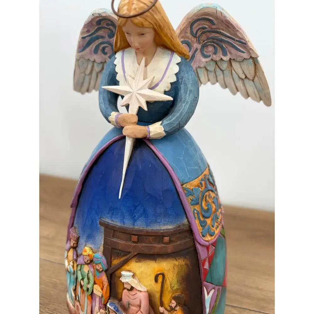 2005 Jim Shore Heartwood Creek A Star Shall Guide Us Nativity Angel Figurine